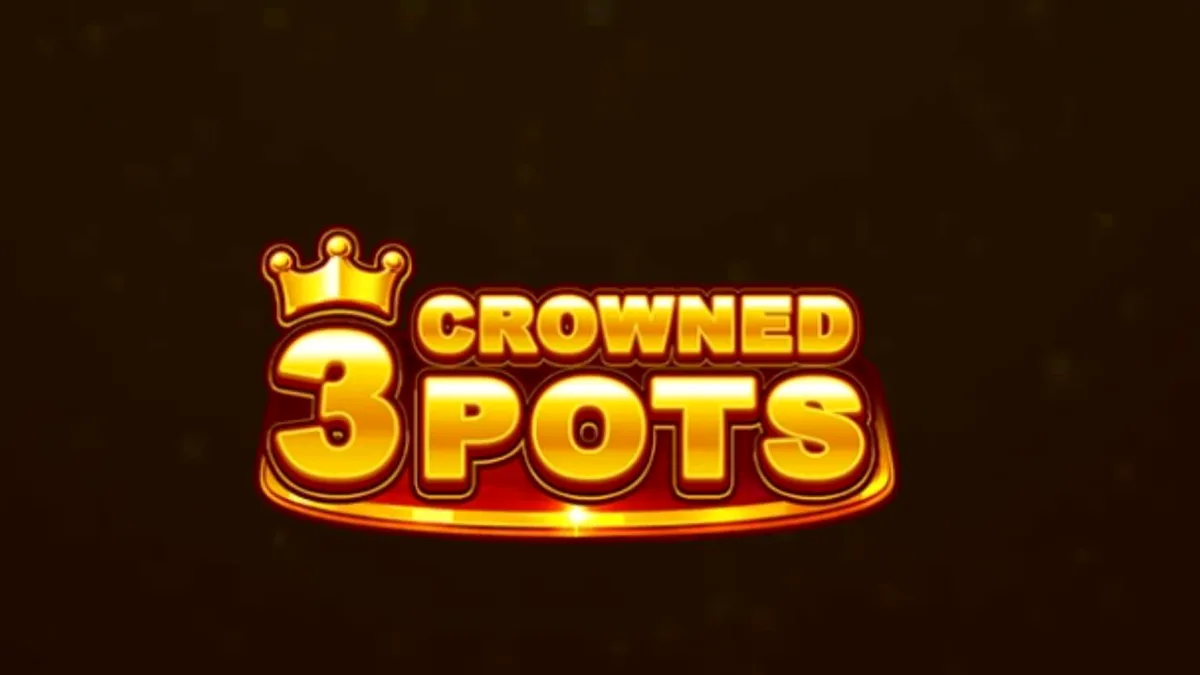 Tampilan antarmuka seluler slot 3 Crowned Pots dengan simbol buah dan pot emas yang berkilau.