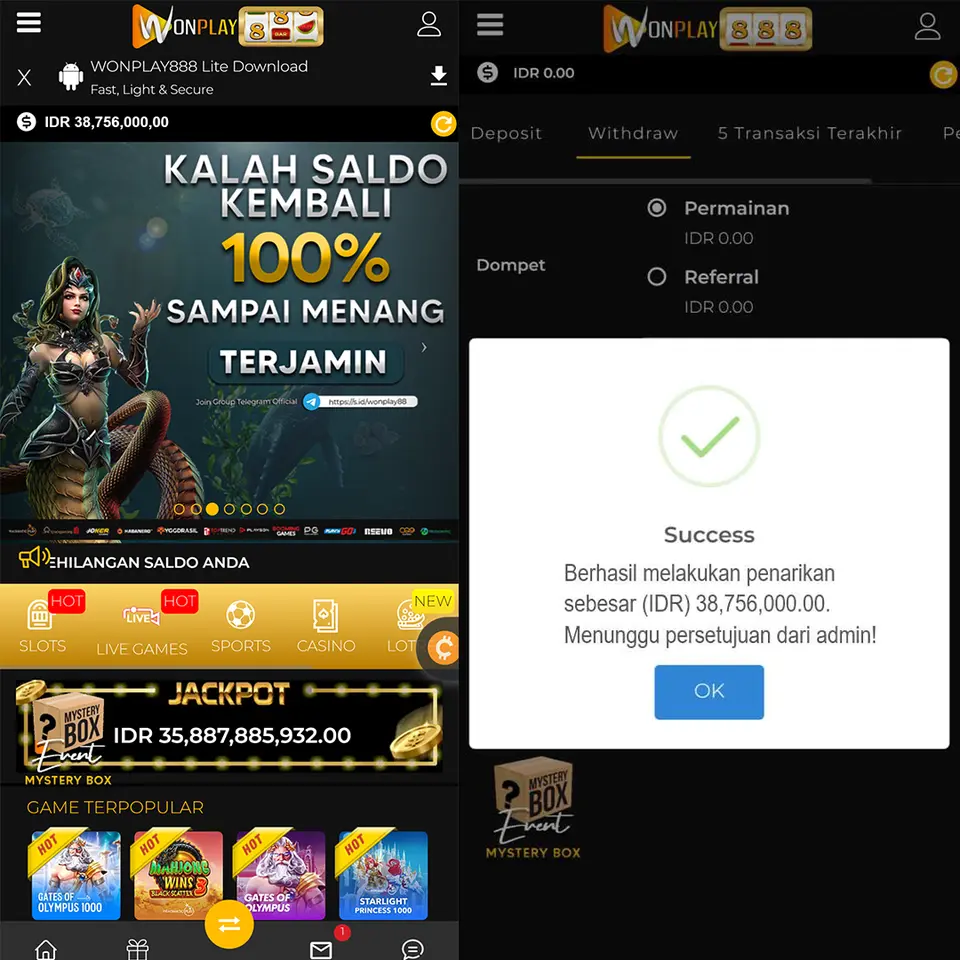 wonplay888 Masuk